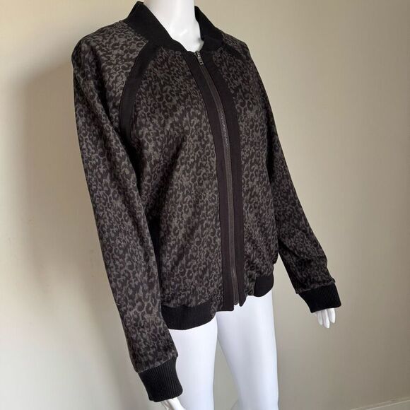 Liverpool Los Angelas Leopard Print Bomber Lightweight Jacket Size L - Picture 2 of 6